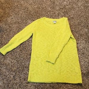 Lime green sweater 3/4 sleeve